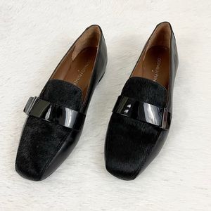 Donald J Pliner Elli Leather Calf Hair Loafers